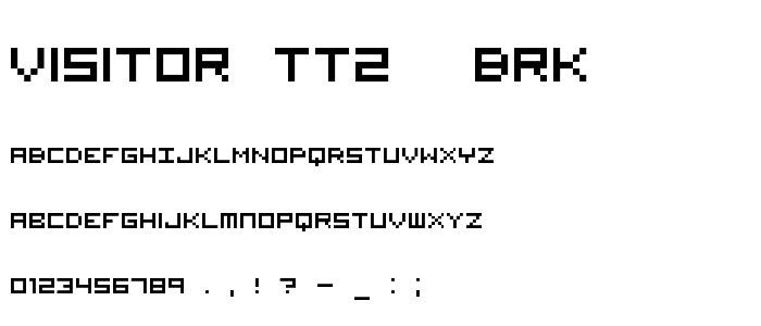 Visitor TT2 -BRK- font